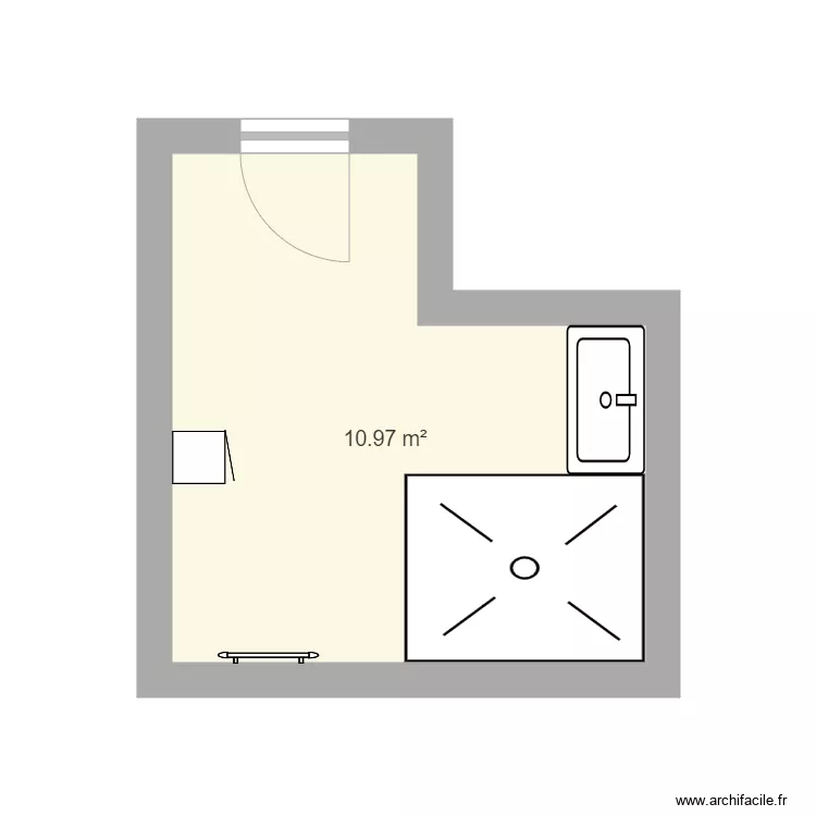 Salle de bain. Plan de 