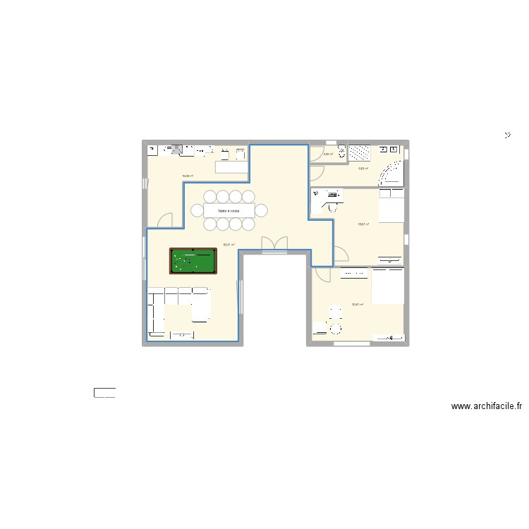 la maison de wilfried. Plan de 6 pièces et 129 m2