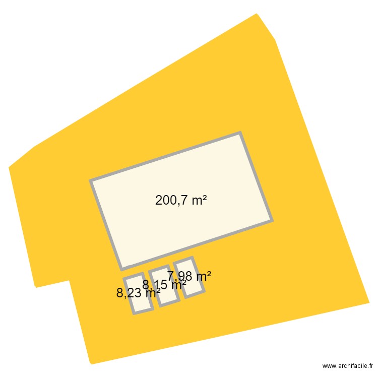 jardin cab. Plan de 4 pièces et 225 m2