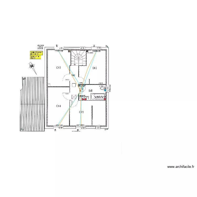 LELARGE ETAGE RADIATEURS. Plan de 