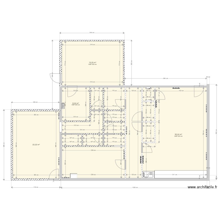 SQFS PLAN 01 VR. Plan de 17 pièces et 130 m2