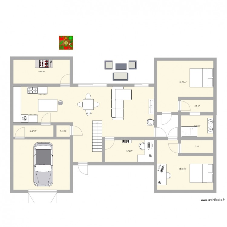 maison H. Plan de 0 pièce et 0 m2