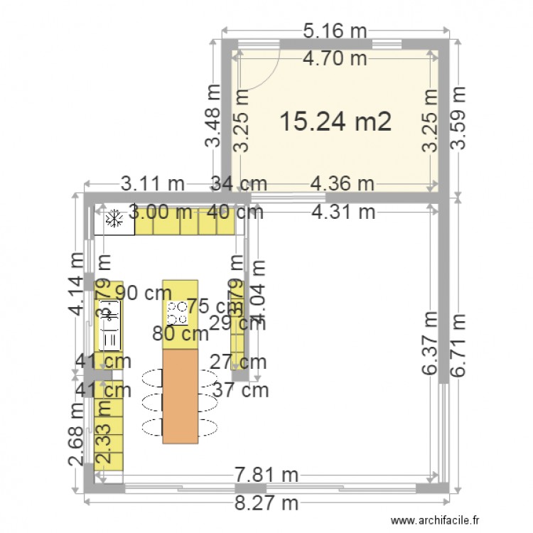 PLAno cocina. Plan de 0 pièce et 0 m2