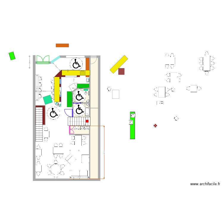 plan V4 Triphasé implantation sanitaire . Plan de 0 pièce et 0 m2