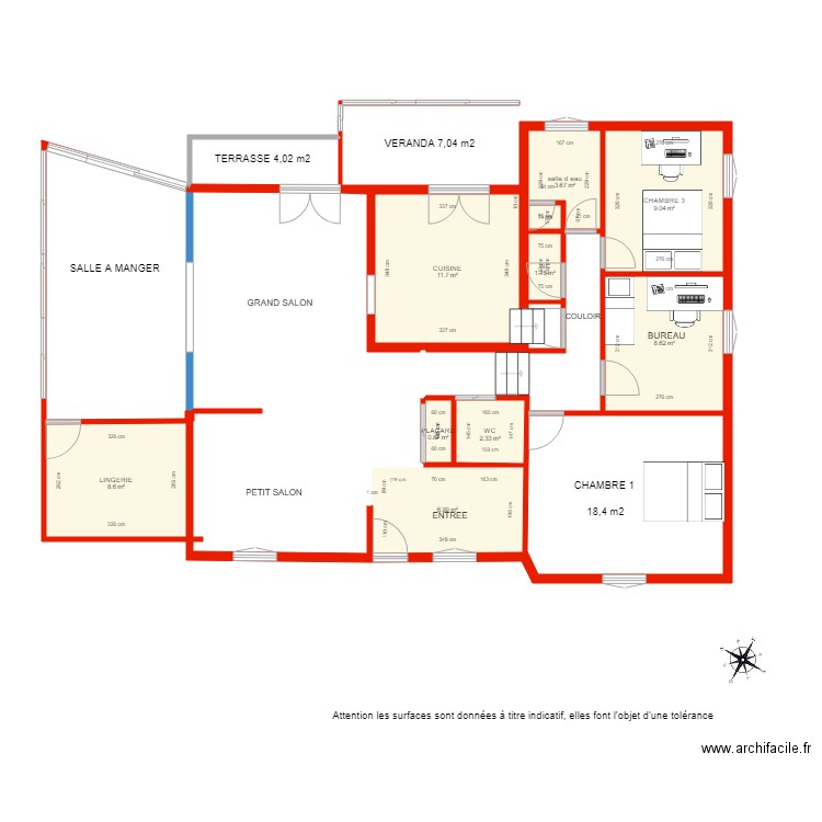 BI 1988 PLAN HABITATION   COTE. Plan de 0 pièce et 0 m2