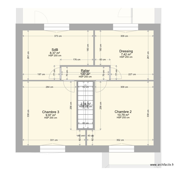 Boudoux. Plan de 15 pièces et 100 m2