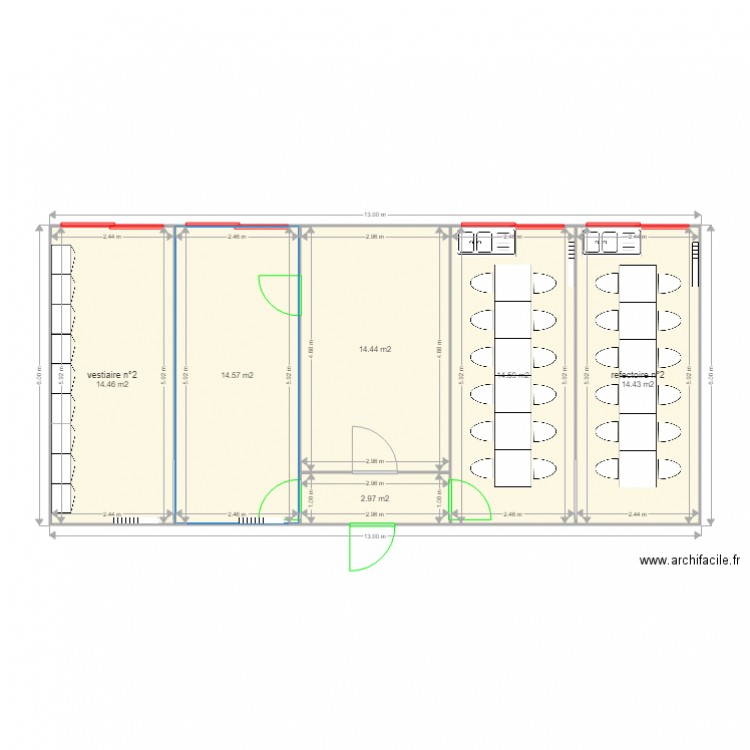 bungalow cougnaud. Plan de 0 pièce et 0 m2