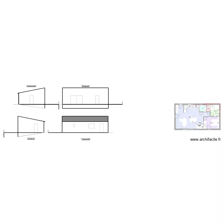 MAISON plomberie chaude. Plan de 