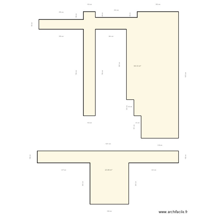 Bonjean michel st esteve. Plan de 2 pièces et 82 m2