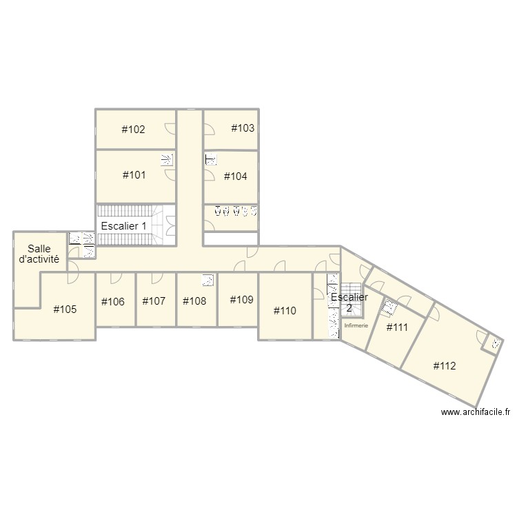 1er étage. Plan de 0 pièce et 0 m2