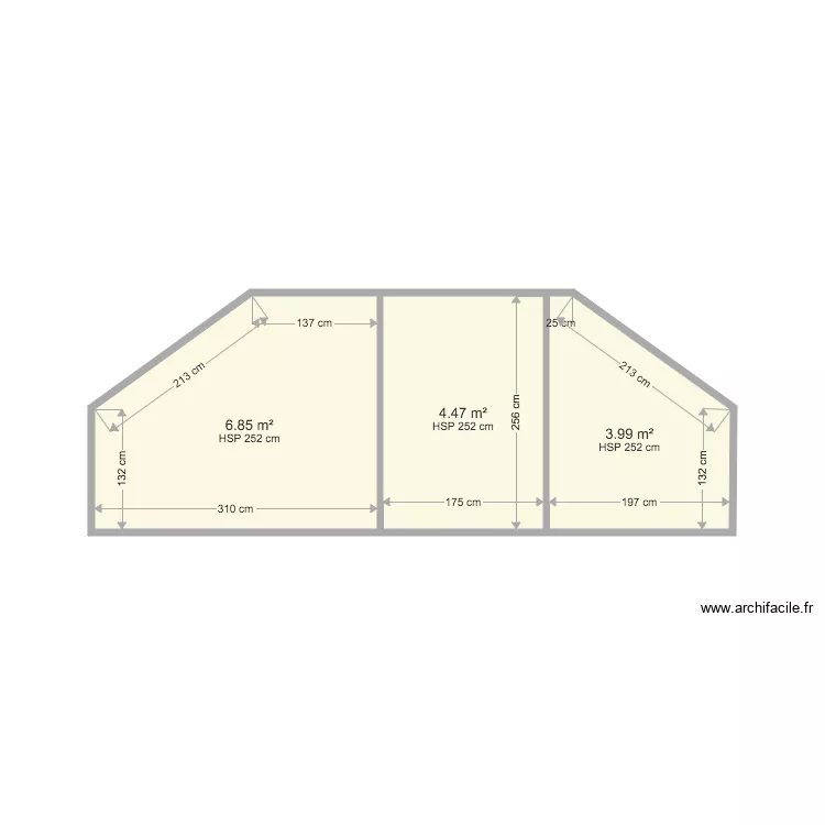 FELIX mur ext NO et SE avec sde. Plan de 