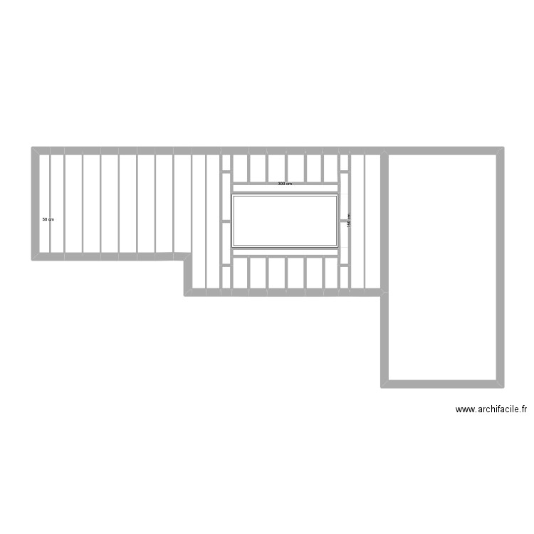 veranda. Plan de 34 pièces et 50 m2