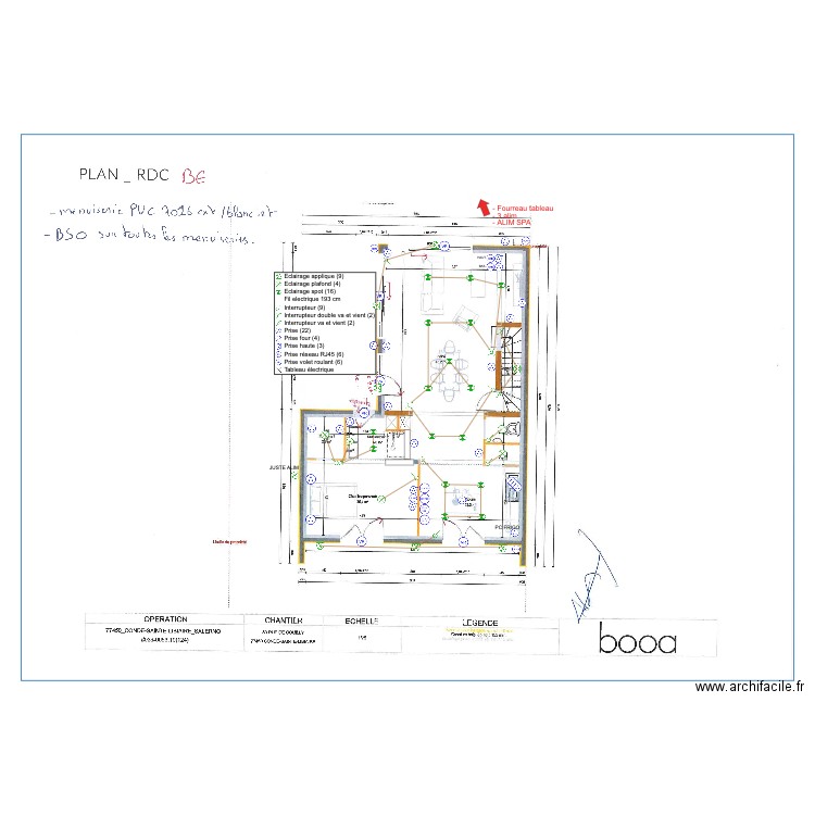 PLAN ELEC SALERNO RDC . Plan de 0 pièce et 0 m2