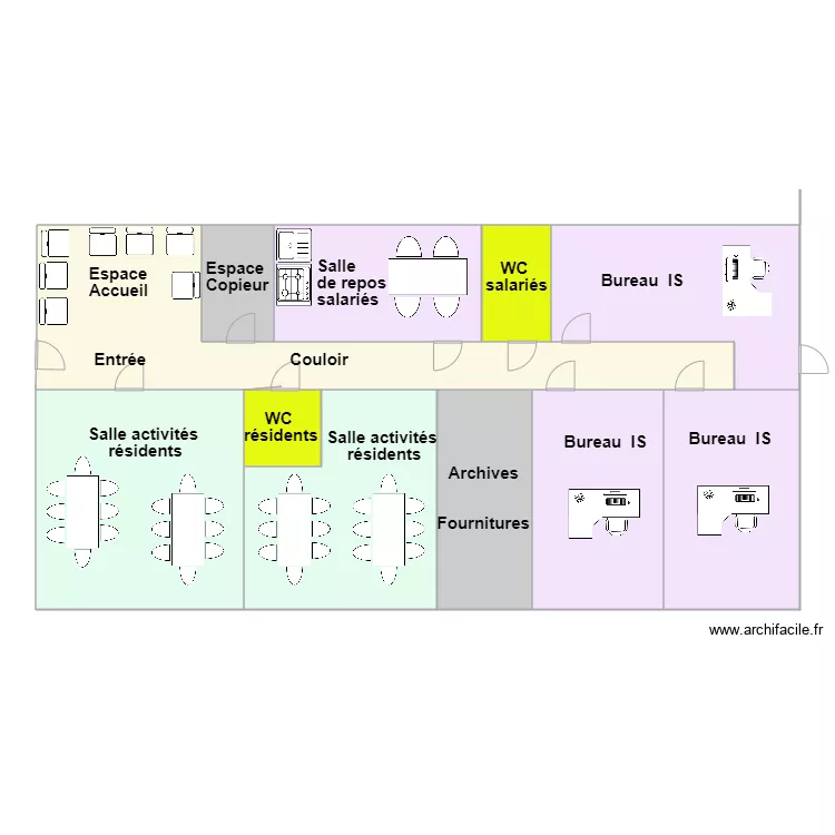 Nouveaux locaux IJ. Plan de 