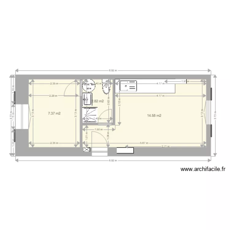 crique 2eme gauche 2 pieces. Plan de crique 2eme gauche 2 pieces. Plan de