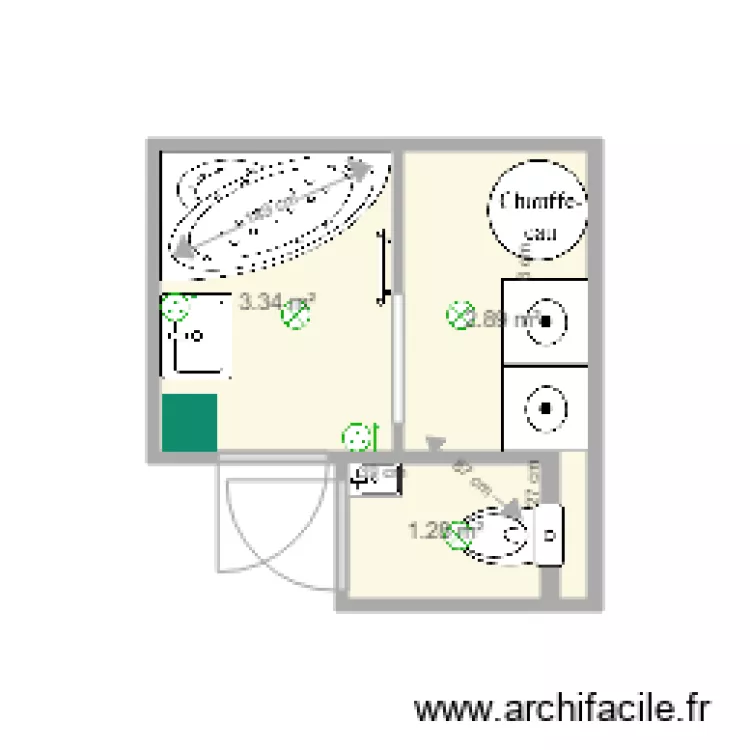 salle de bain rdc derniere version. Plan de 