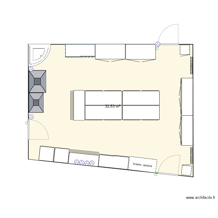 A109. Plan de 1 pièce et 33 m2