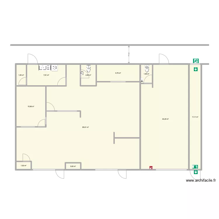  Bureaux Aprocab Existants. Plan de 