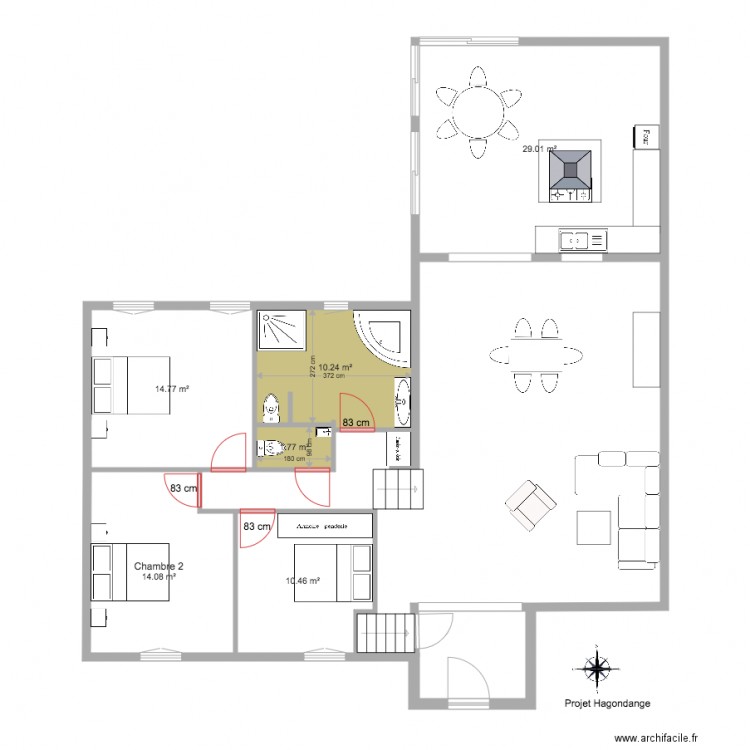 AFTAG REZ DE CHAUSSEE 4. Plan de 0 pièce et 0 m2