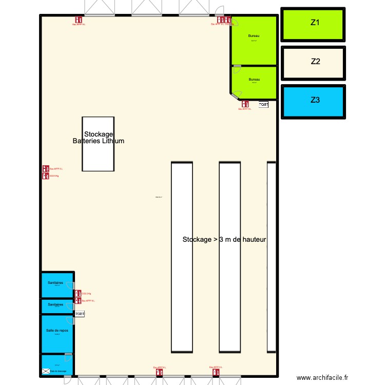 PLAN LSNR. Plan de 10 pièces et 1221 m2