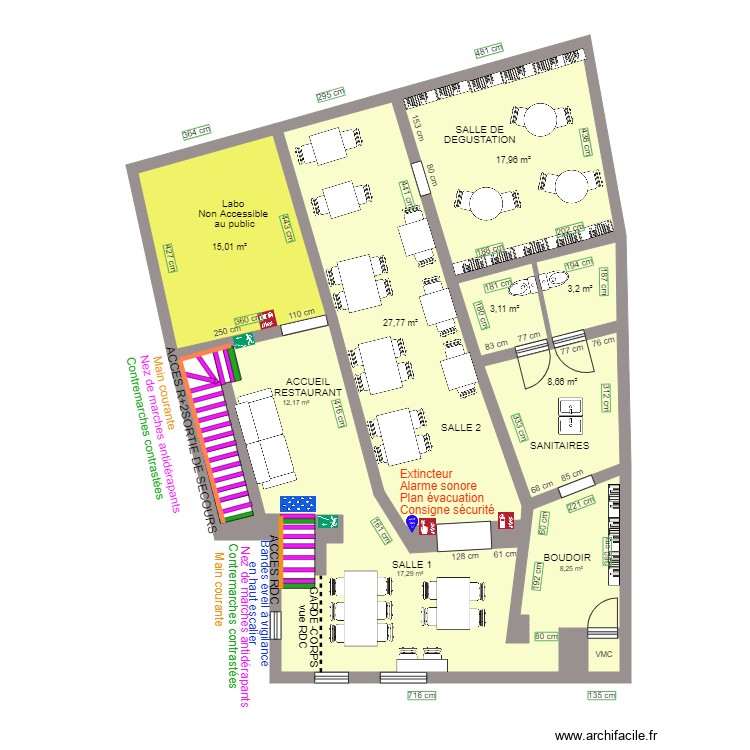 bis LES REMPARTS R1 APRES TRAVAUX. Plan de 0 pièce et 0 m2