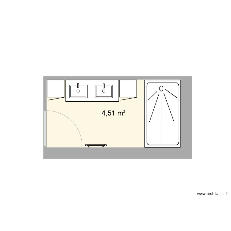 Projet 2 Salle de Bain Cadillac. Plan de 0 pièce et 0 m2