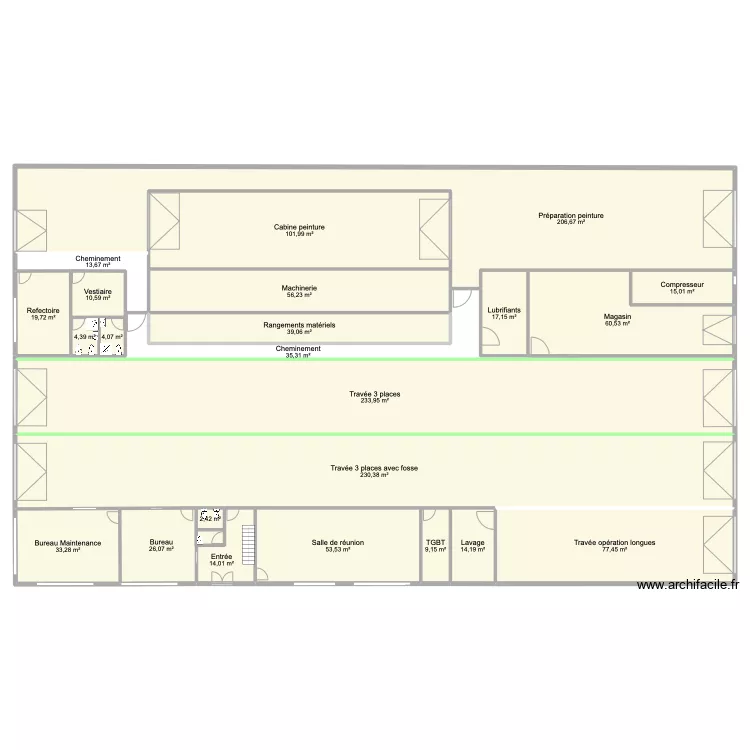 Atelier ZAC 28x48. Plan de 