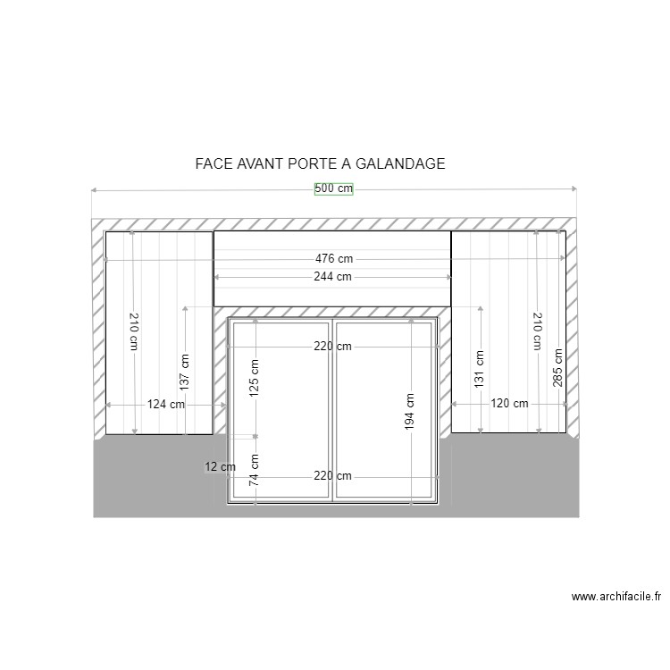 PROJET SERRE POLYCARNONNATE FACE AVANT. Plan de 0 pièce et 0 m2