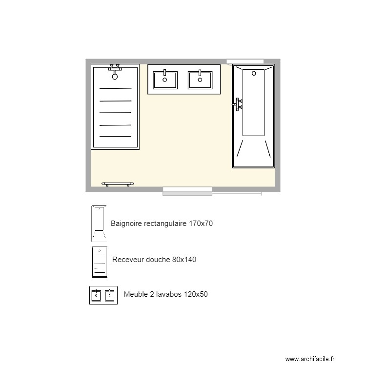 sdb atika cotes meuble. Plan de 0 pièce et 0 m2