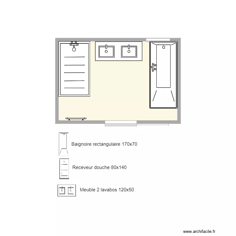 sdb atika cotes meuble. Plan de 