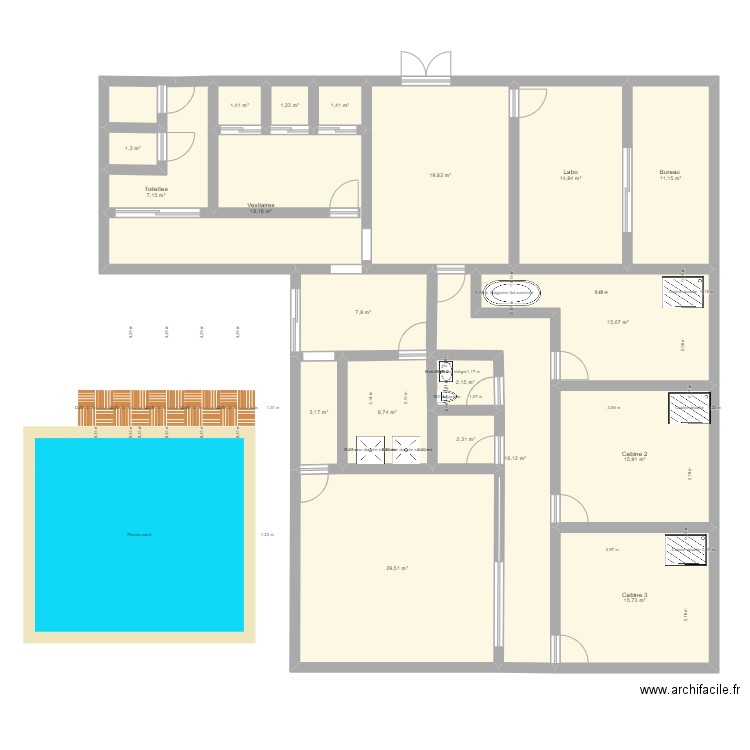 Evasion EXOTIQUE. Plan de 19 pièces et 191 m2