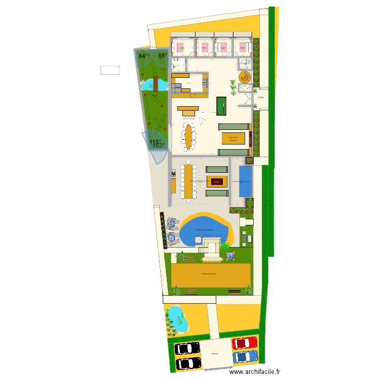 Carro carro essaie piscine plage et terrain de boule 4. Plan de 11 pièces et 405 m2