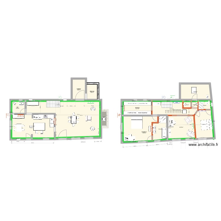 petite maison 13 mars 22 v3. Plan de 30 pièces et 176 m2