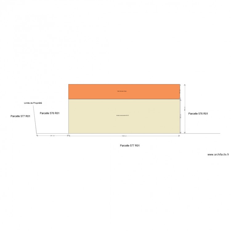 Façade Ouest . Plan de 0 pièce et 0 m2