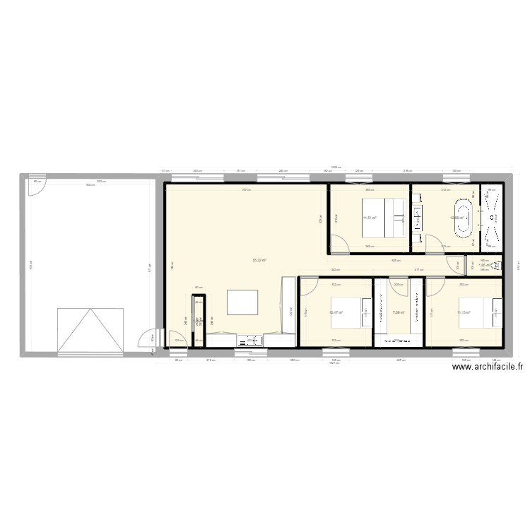 maison garage. Plan de 0 pièce et 0 m2