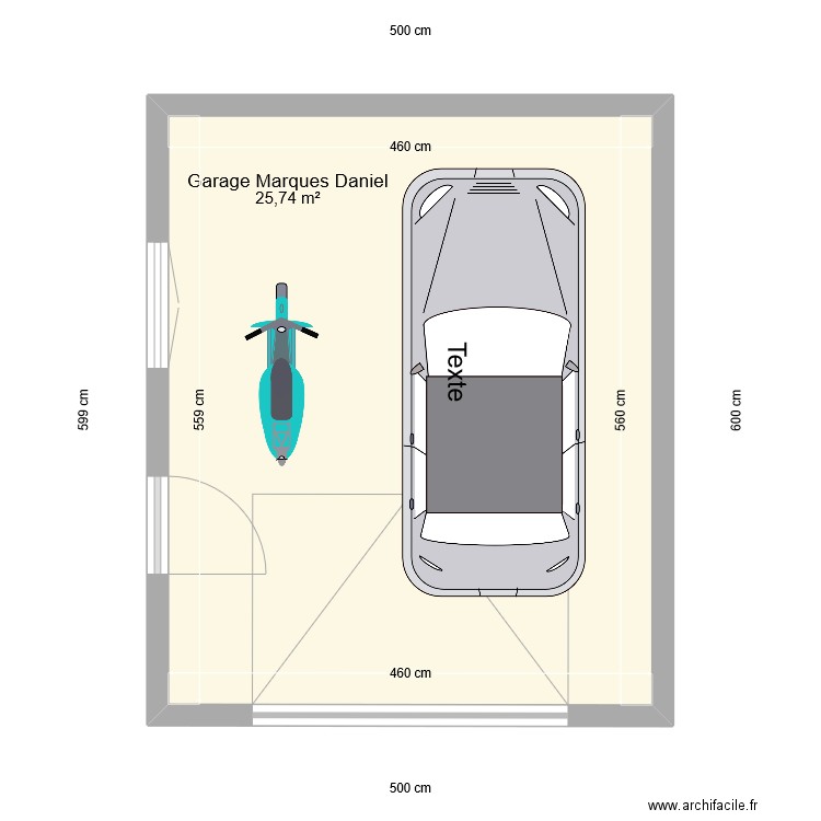 garage le tour du parc plan de masse Daniel Marques définitif. Plan de 1 pièce et 26 m2