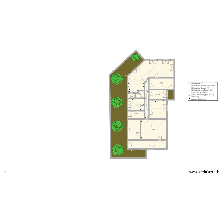 TP Villa APPAOO. Plan de 15 pièces et 245 m2