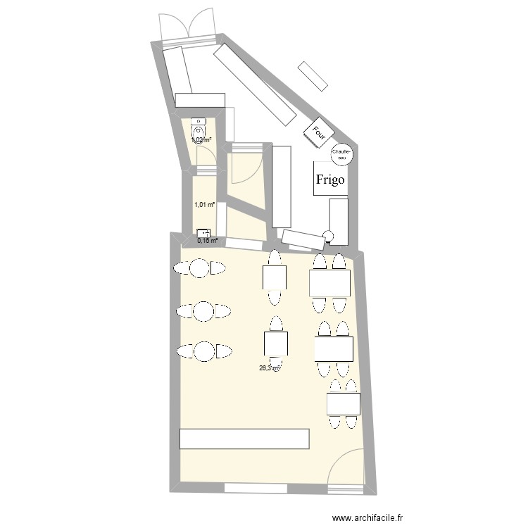 NEVA1. Plan de 4 pièces et 30 m2