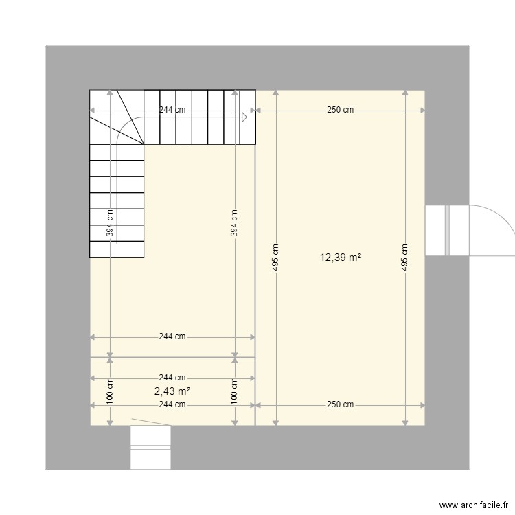 Mezzanine. Plan de 0 pièce et 0 m2