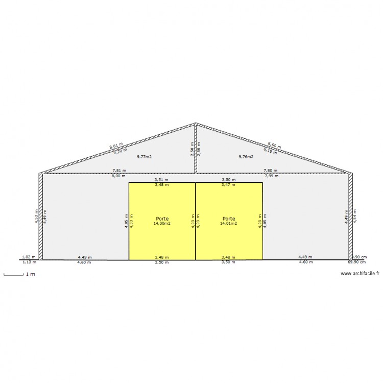 Hangar. Plan de 0 pièce et 0 m2