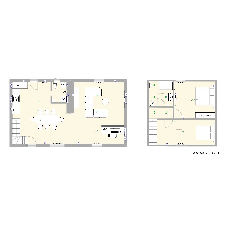 Maison - Saint Julien de Concelles - laza. Plan de 4 pièces et 108 m2