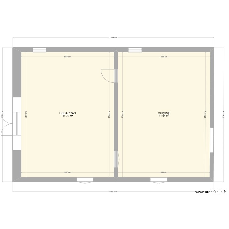 Céras-Ledergues-RDC MOITIE GAUCHE. Plan de 0 pièce et 0 m2