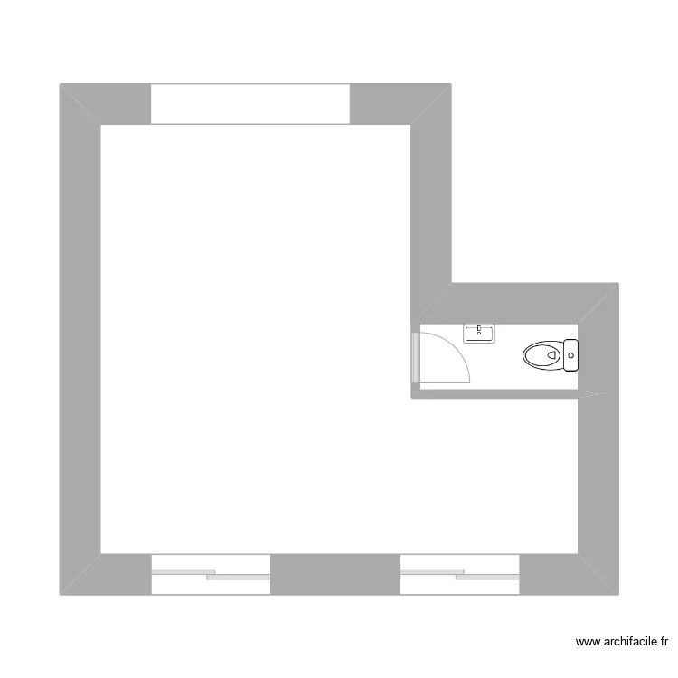 chambre rdc. Plan de 