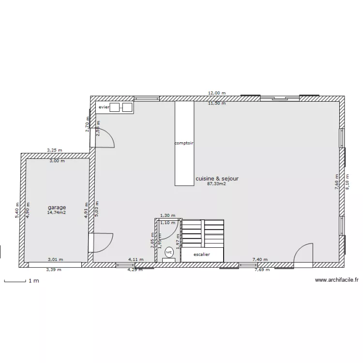 RDC maison Sevetsam. Plan de 