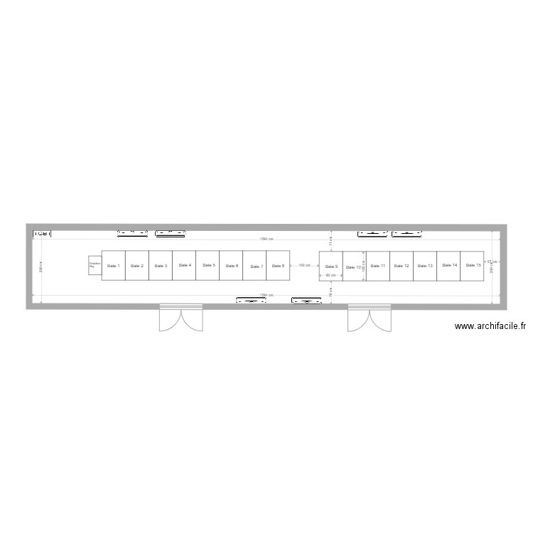 Projet LI PARLY 2. Plan de 1 pièce et 40 m2