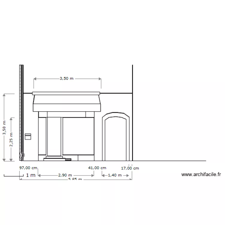 Facade Atypique cotes exterieures. Plan de Facade Atypique cotes exterieures. Plan de