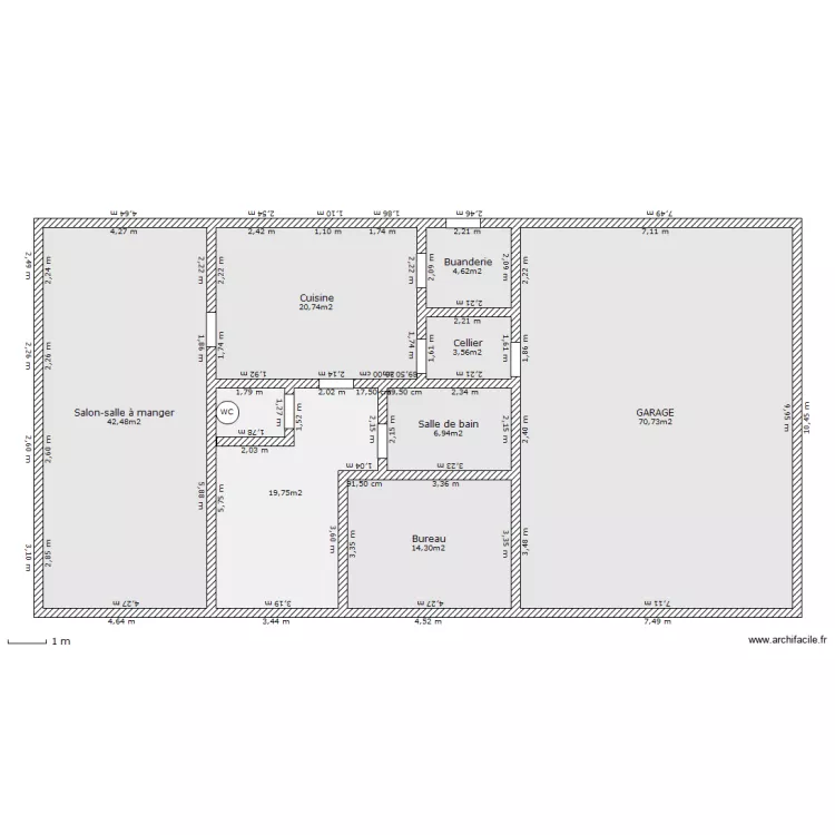 saint aulaye. Plan de 
