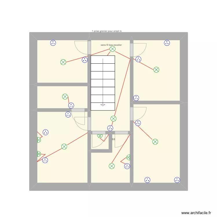 petit etage. Plan de 