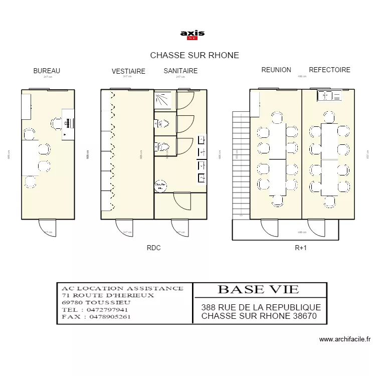 EAB CHASSE SUR RHONE. Plan de 