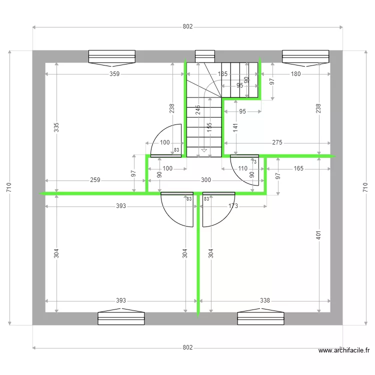 MANIEZ / HIELSCHER CLOISONS ETAGE. Plan de 